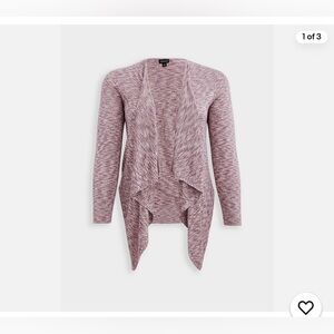 Torrid Space Dye Cardigan Drape Front Long Sleeve